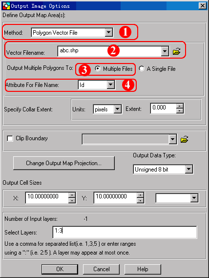 图一    Output Image Option对话框设置